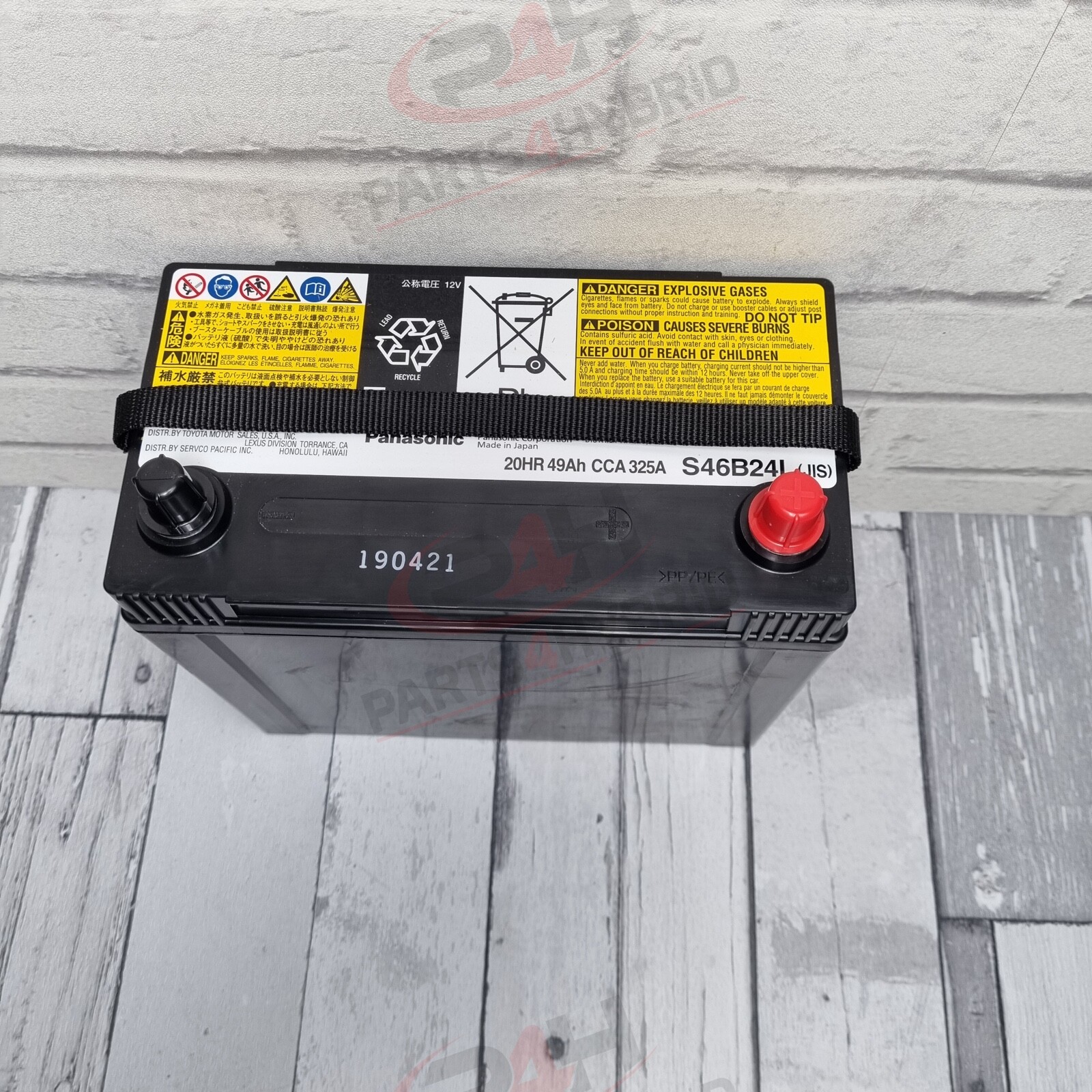 Lexus IS300H Battery S46B24L Genuine Panasonic 12V Battery 49AH 28800-36082 - Image 3