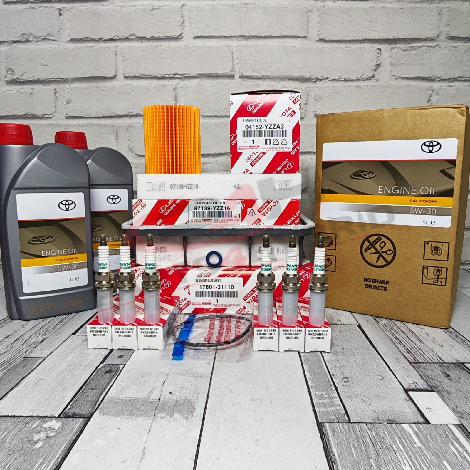Genuine Lexus IS250 Service Kit GSE21 3.5L 2005-2010 With Spark Plugs & 7L 5W30