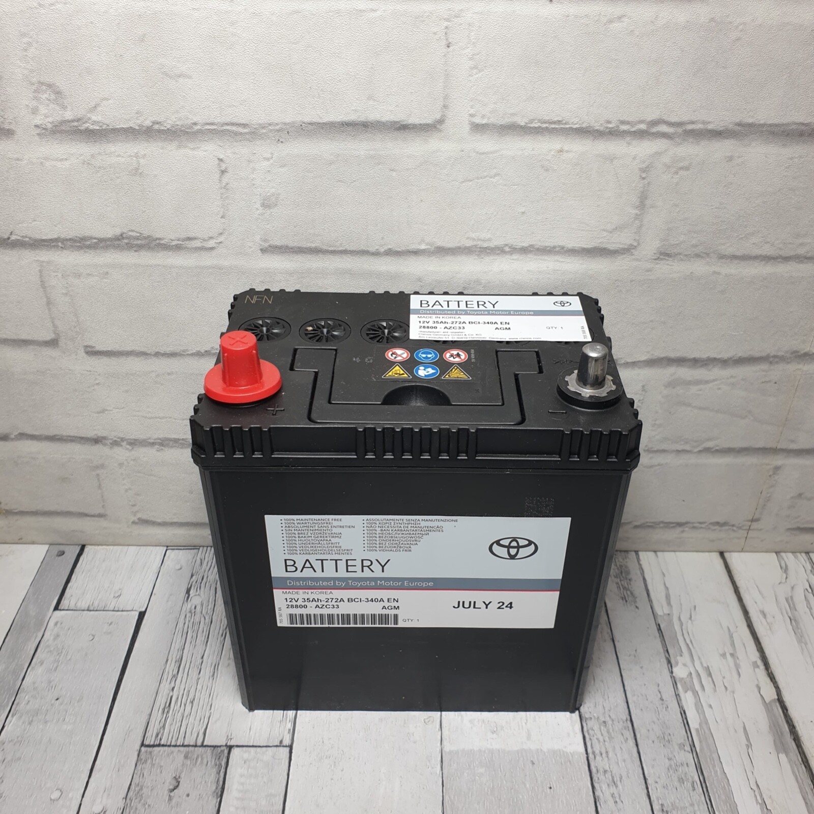 Genuine Toyota Auris 12V Battery ZRE185 2012-2018 35AH S34B20R Part 28800-AZC33 - Image 3