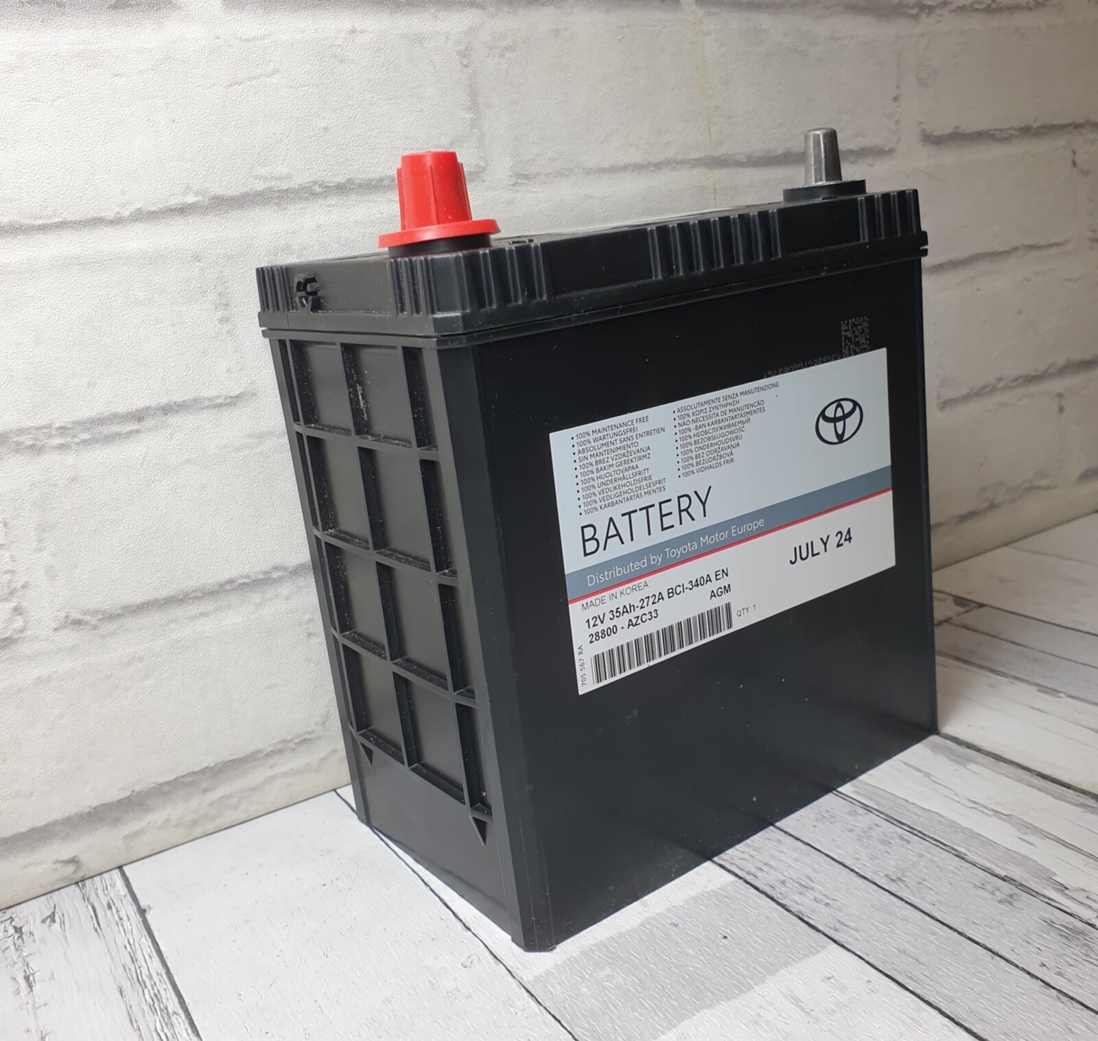 Genuine Toyota Auris 12V Battery ZRE185 2012-2018 35AH S34B20R Part 28800-AZC33 - Image 4