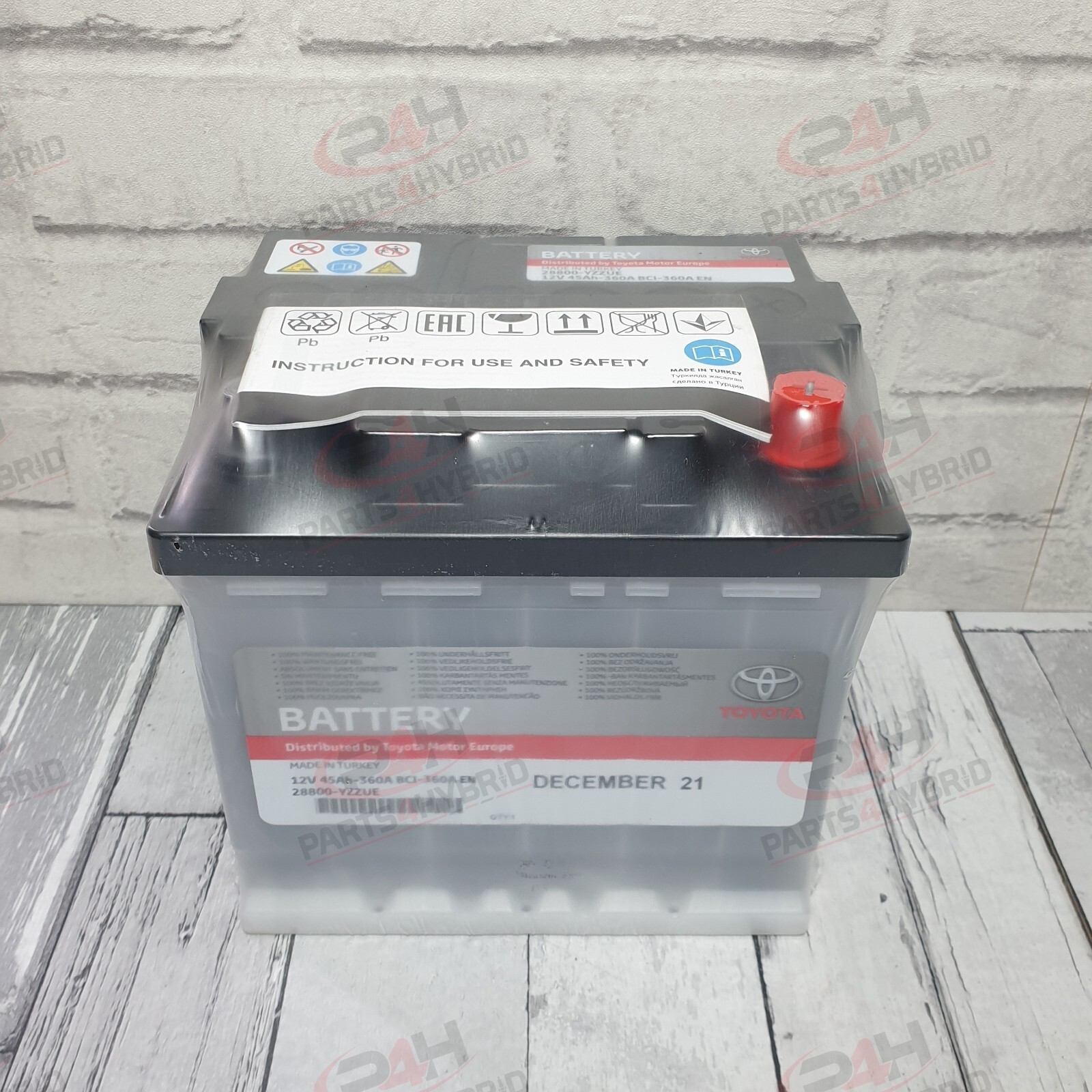 Genuine Toyota C-hr 12V Battery Ngx10 1.2 45AH Auxiliary Battery Oem 28800-AZC01 - Image 3