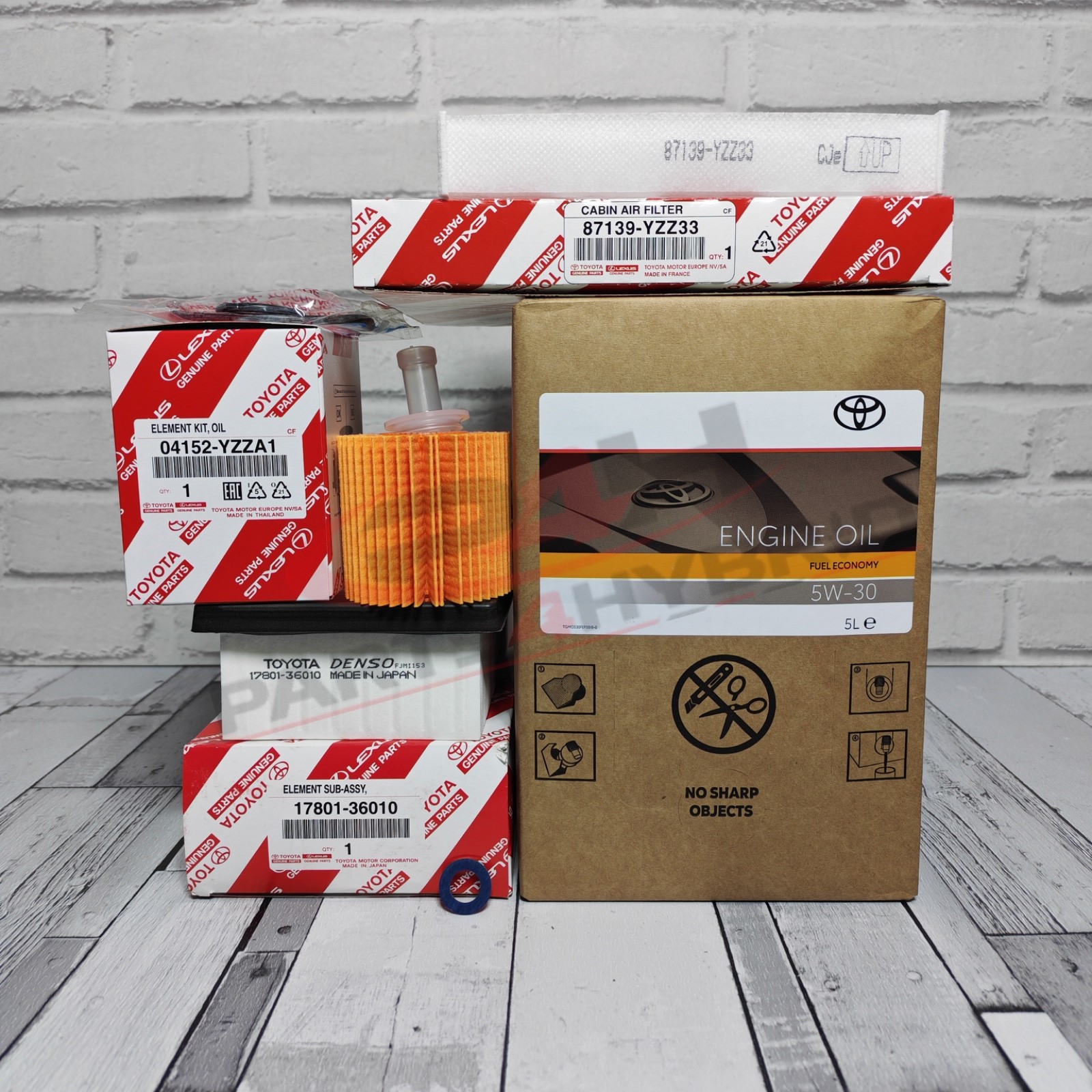 Genuine Toyota Vellfire Hybrid Service Kit AYH30 2.5L 2015-2021 5W30 Oil Filters