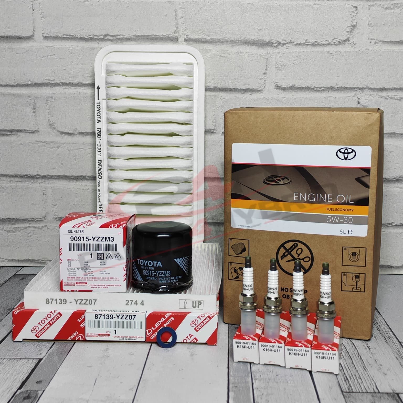 Genuine Toyota Avensis Service Kit Zzt250 1.6L 2003-2008 With Spark Plugs
