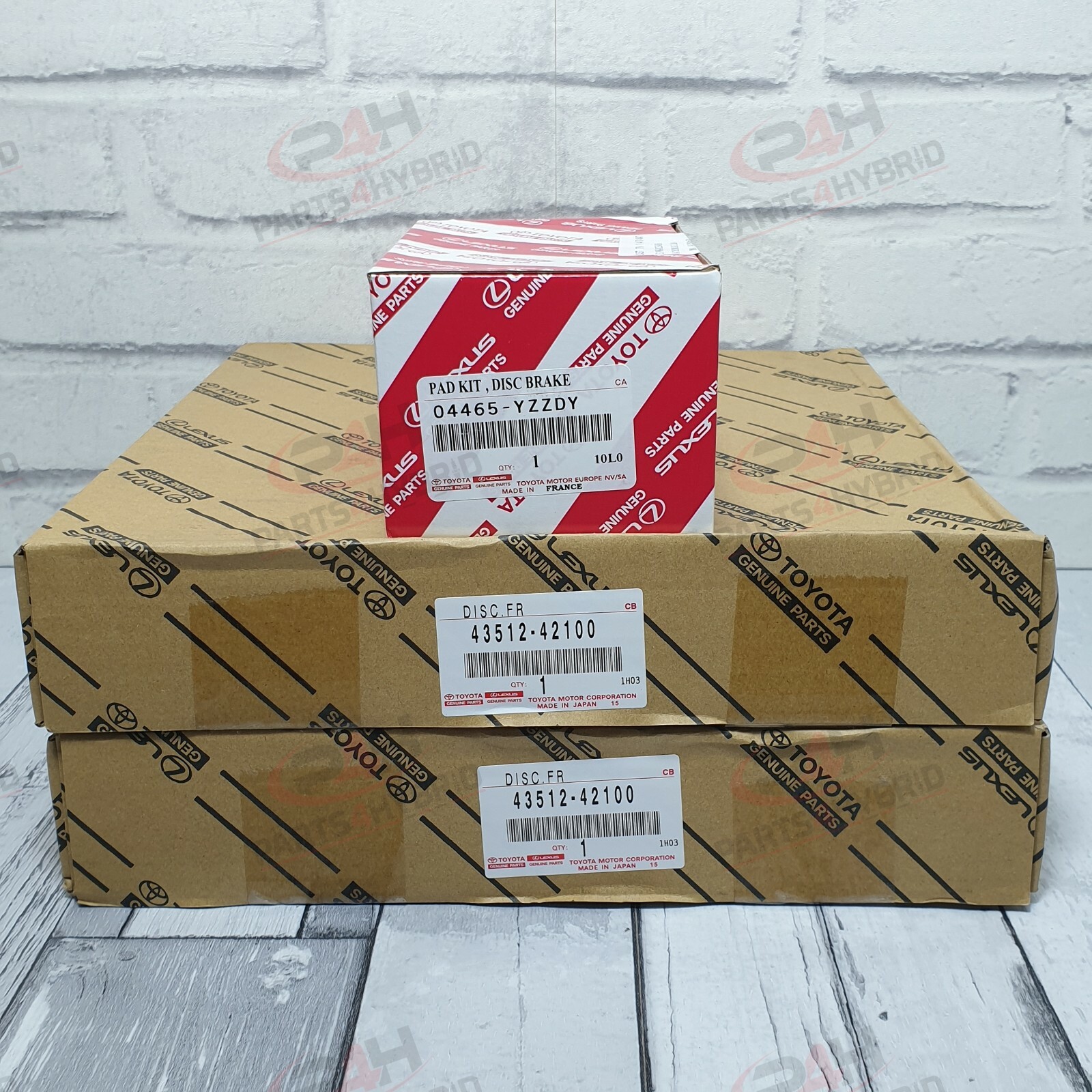 Genuine Toyota Front Brake Discs & Pads 2012 -2019 Oem 43512-42100 & 04465-YZZDY