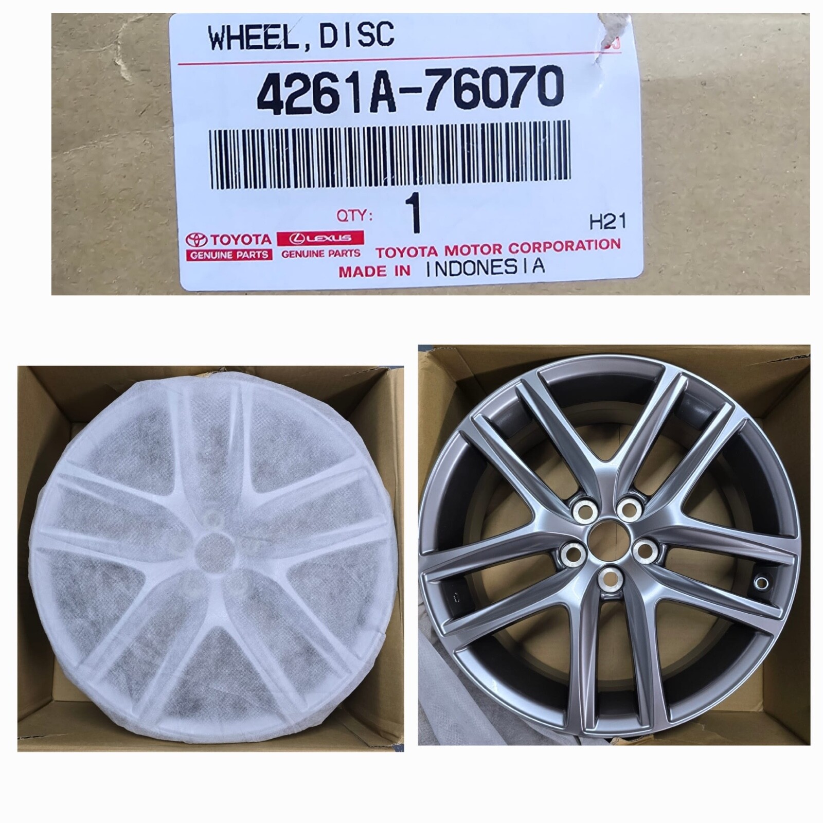 Genuine Lexus Ct200h Disc Wheel Zwa10 2014 To 2017 Oem 4261A-76070 RRP £659