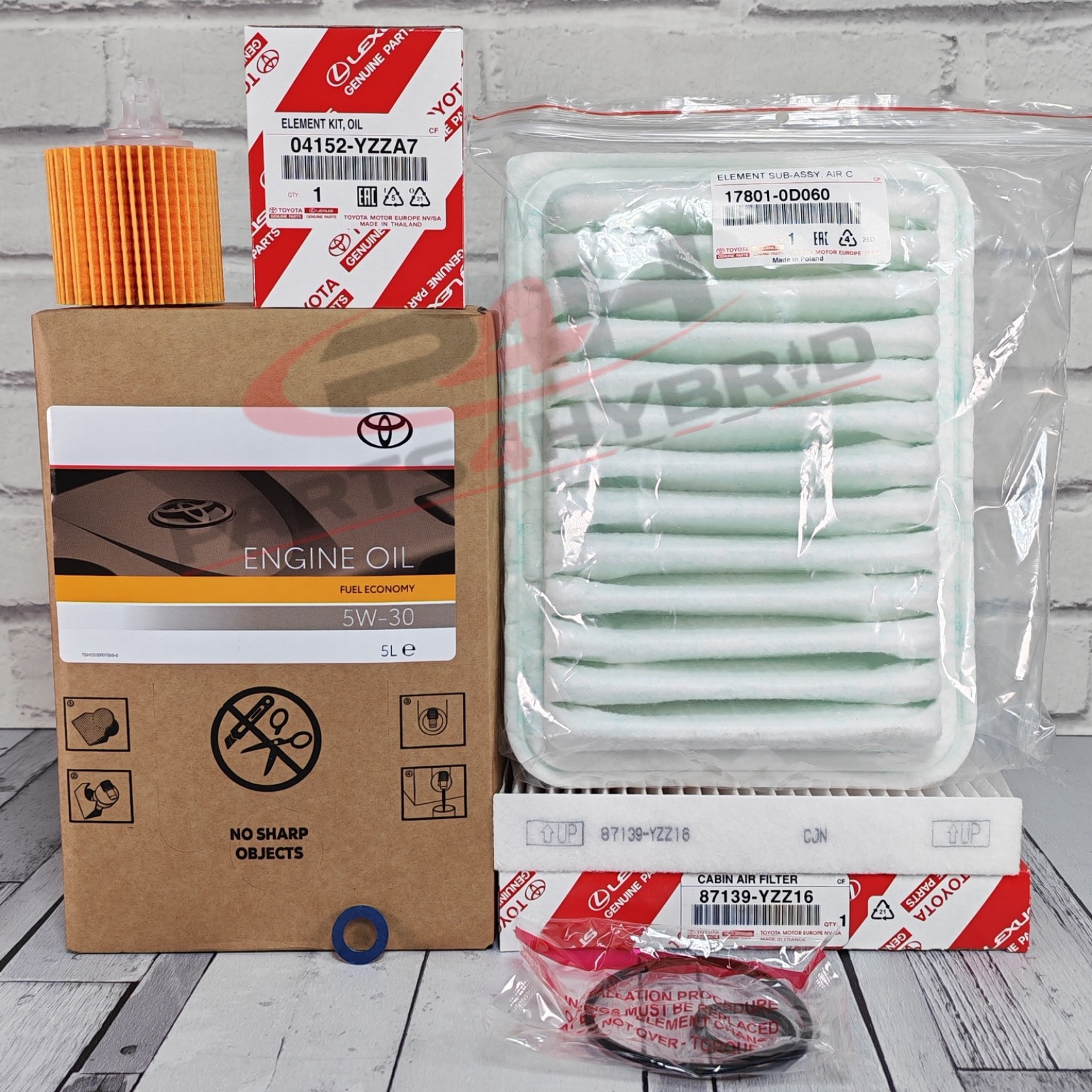 Genuine Toyota Sienta Service Kit 1.5L 2015 Onwards 5W30 Oil & All Filters