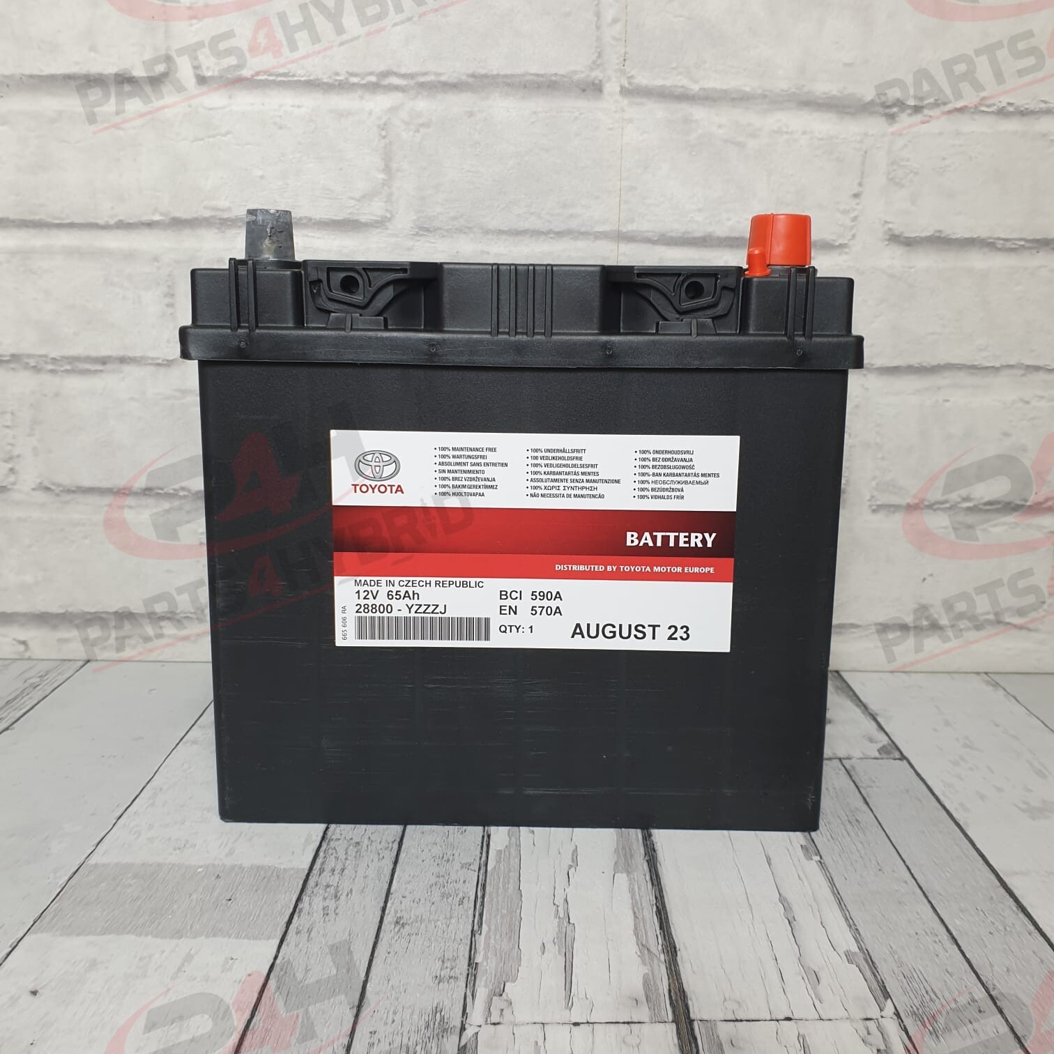 Genuine Toyota Auris 12V Battery 65AH Auxiliary Battery 55D23L 28800-AZC20 D23
