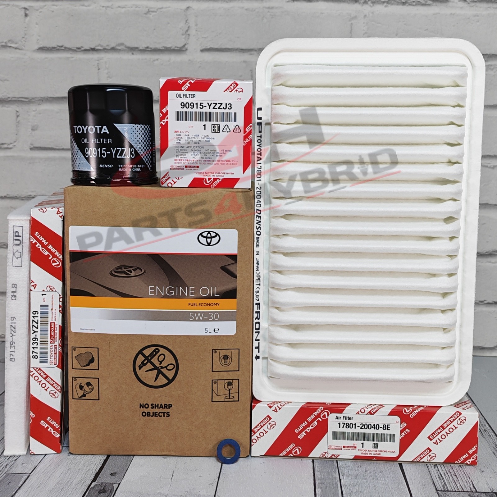 Genuine Toyota Camry Service Kit ACV30 2.4L 2001-2006 With 5L 5W30 Oil & Filters