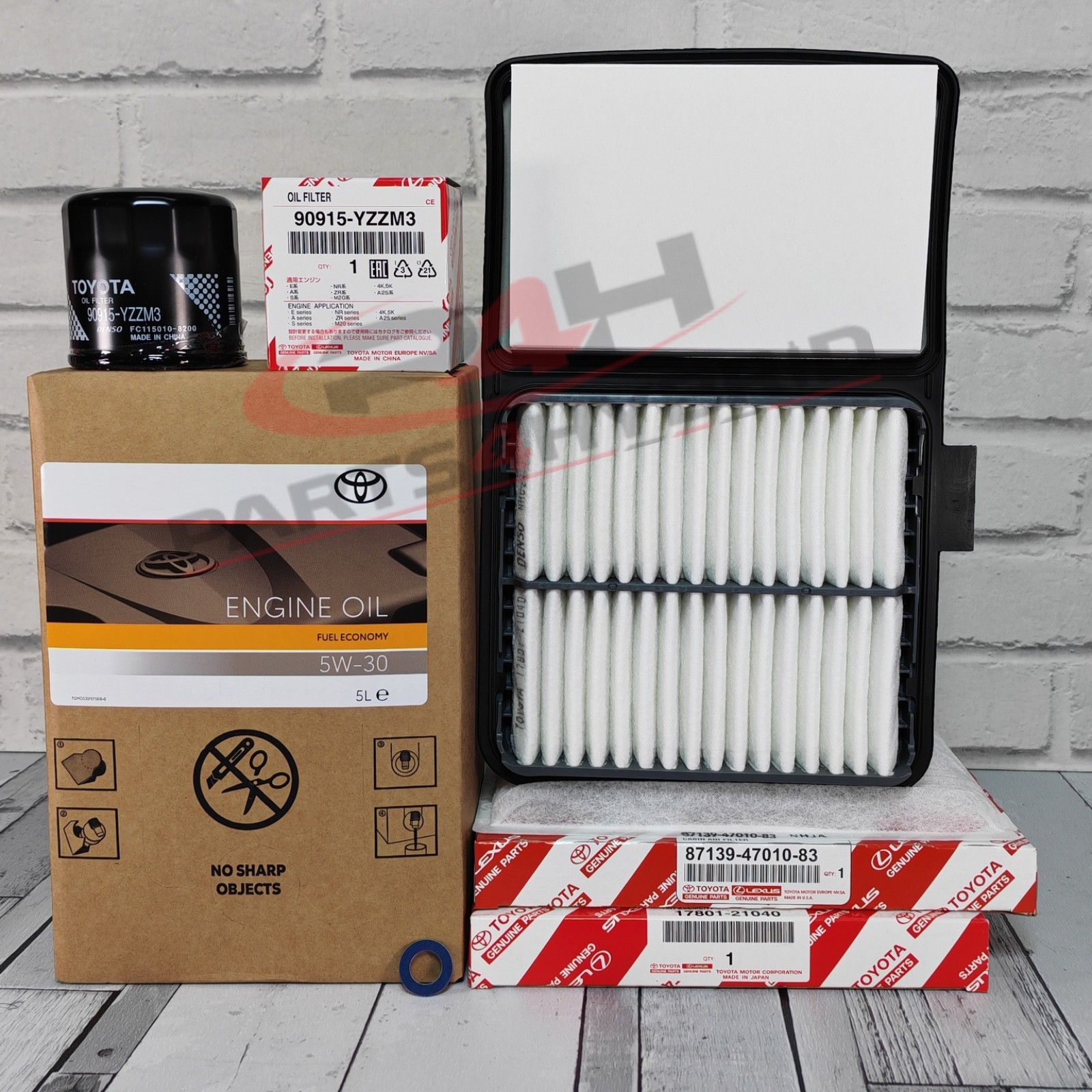Genuine Toyota Prius Service Ki 1.5L 2003-2009 NHW20 With 5W30 Oil & All Filter