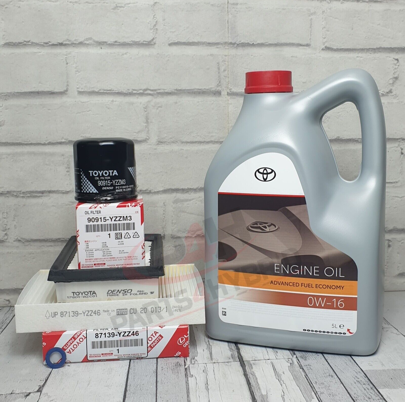 Toyota Aygo Service Kit 1.0L Kgb40 2018 TO 2021 Genuine 0W16 Oil & All Filters