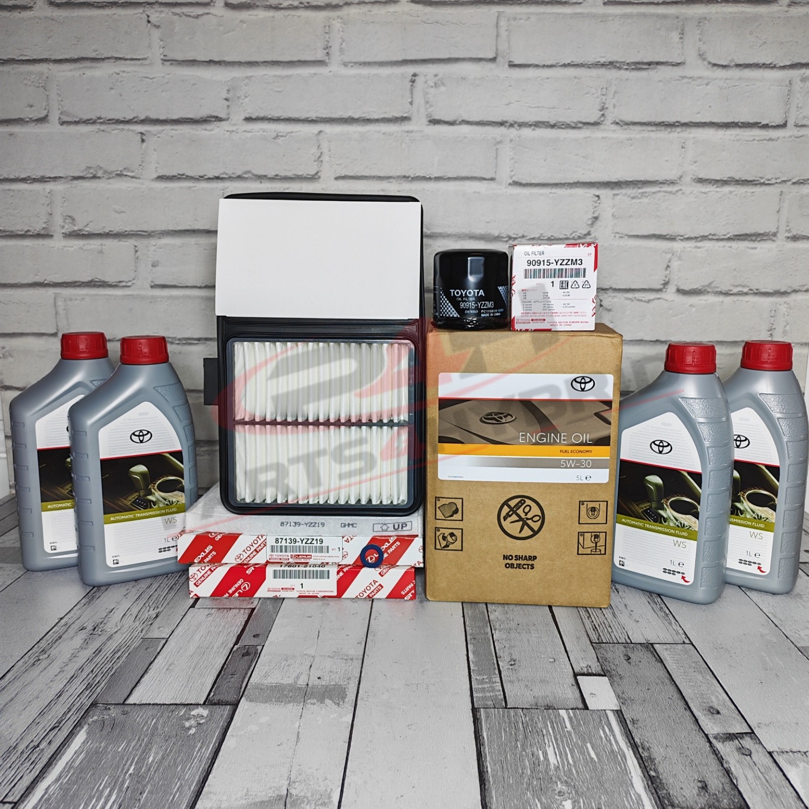 Genuine Toyota Prius Service Kit & Gearbox Oil 5W30 Oil NHW20 Filters & Plugs