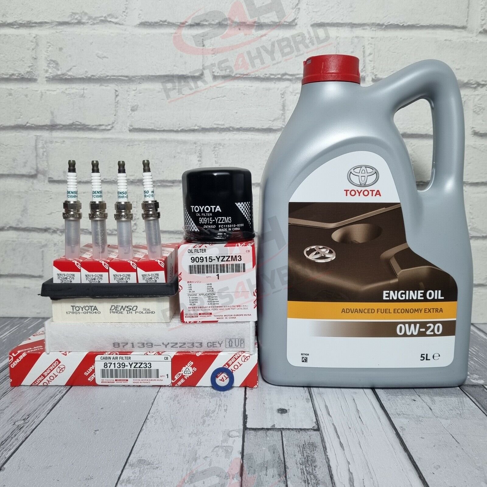 Genuine Toyota C-HR Service Kit 1.8L 2018 – 2021 0W20 Oil Spark Plugs ...