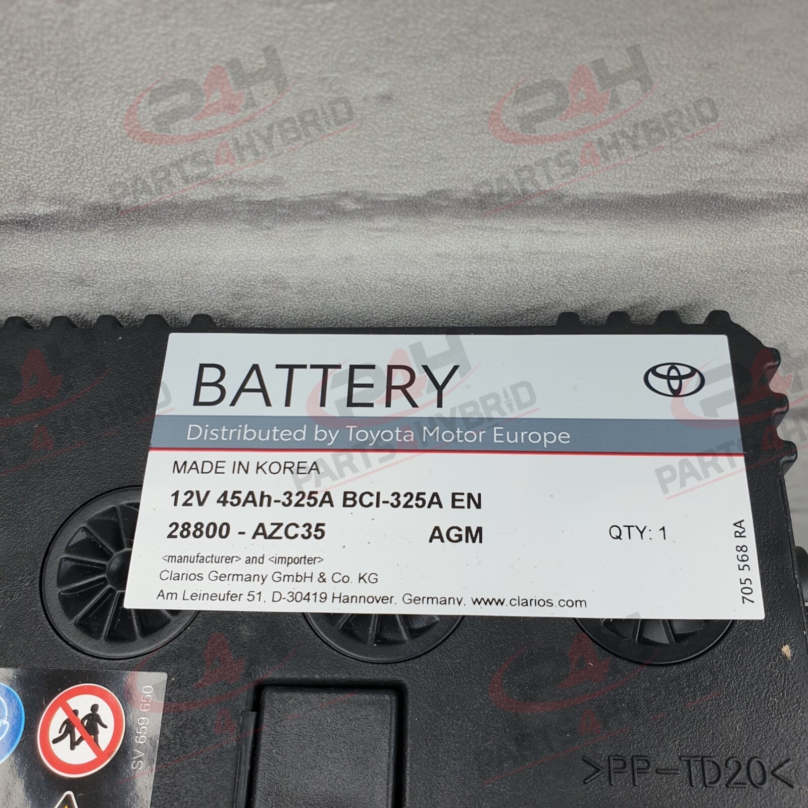 Genuine Lexus IS300H 12V Battery 45AH Auxiliary Battery 28800-AZC35 S46B24L - Image 4