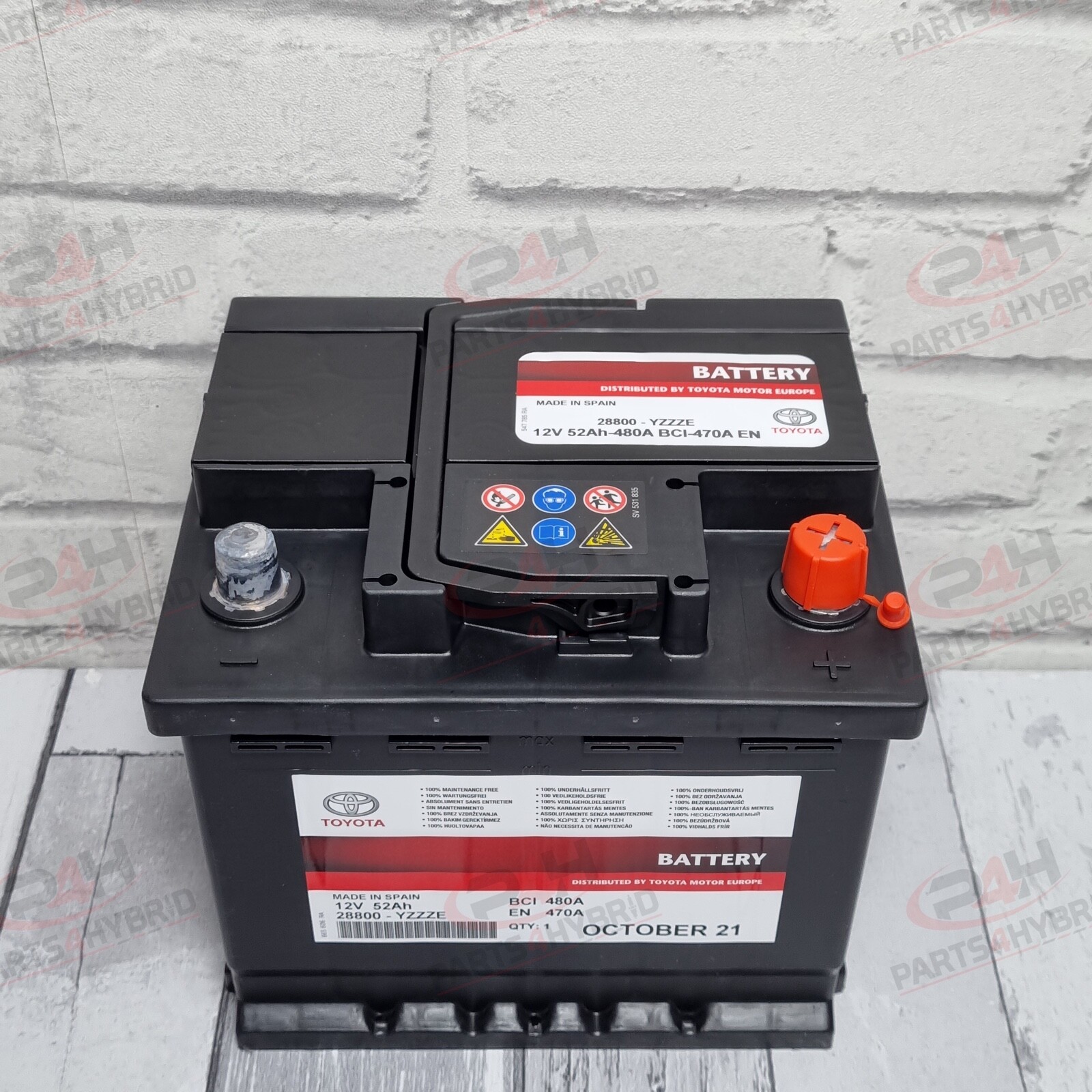 Toyota Yaris Battery Genuine 12V Battery 28800-AZC13 Nsp90 Scp90 1.3L - Image 3